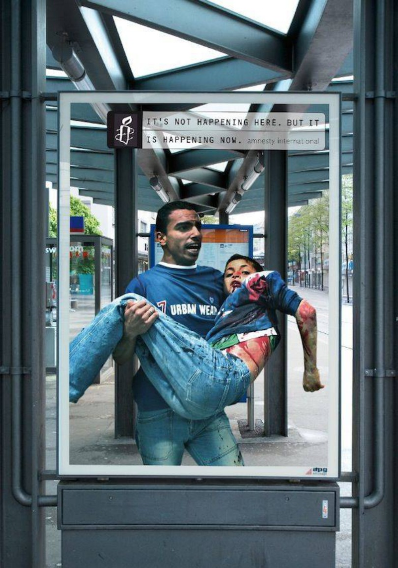 Illustration for article titled Amnesty Ads Create a Portal into Real World Violence